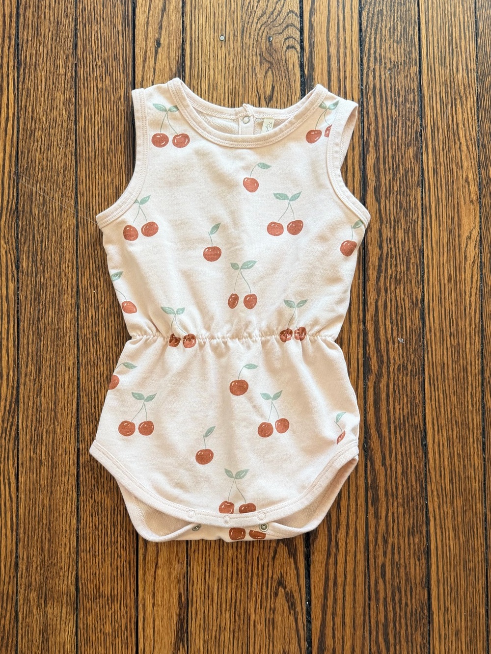 Rylee + Cru Cream Cherry Print One-Piece